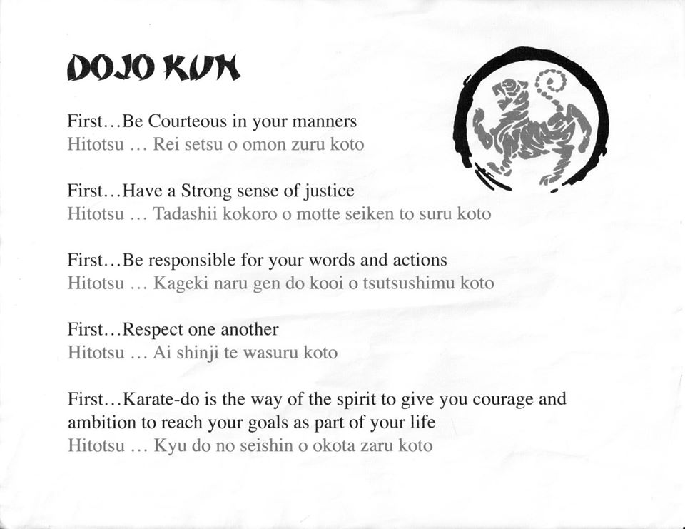 Dojo Kun « Culver Karate Club